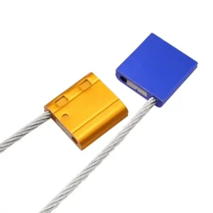 Sellos de cable de acero galvanizado que se deshila al corte y cuerpo de alimunio, usos frecuentes, en contenedores, pipas, tolvas, etc.